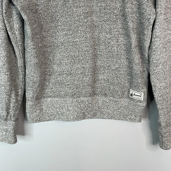 ROOTS Canada Heather Grey Whistler Quarter Zip Sweater Sweatshirt Gorpcore S - Picture 5 of 14